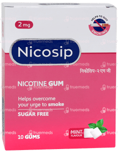Nicosip 2mg Mint Flavour Sugar Free Nicotine Gums 10