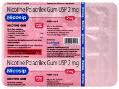 Nicosip 2mg Mint Flavour Sugar Free Nicotine Gums 10