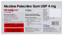 Nicosip 4mg Mint Flavour Sugar Free Nicotine Gums 10