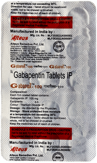 Gabapax 100 Tablet 15
