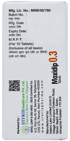 Moxidip 0.3 Tablet 10