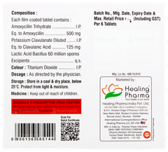 Healclav Lb 625 Tablet 6 Healclav Lb 625 Tablet 6