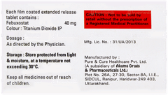 Goutfree 40 Xl Tablet 10 Goutfree 40 Xl Tablet 10