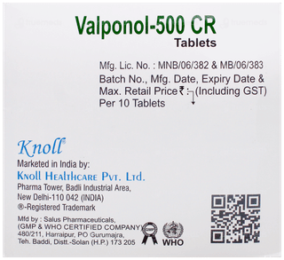Valponol 500 Cr Tablet 10