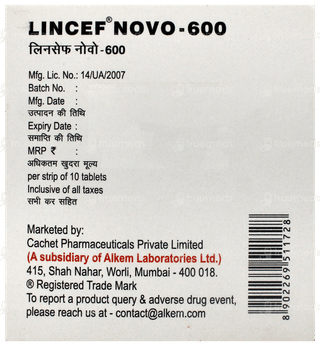 Lincef Novo 600 Tablet 10