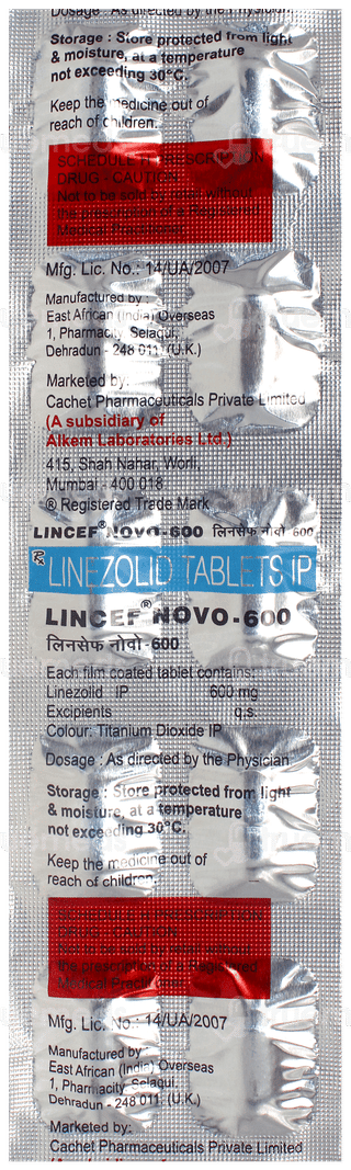 Lincef Novo 600 Tablet 10