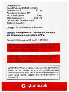 Telma Act 40/5/6.25 Tablet 15 Telma Act 40/5/6.25 Tablet 15
