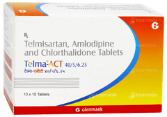 Telma Act 40/5/6.25 Tablet 15 Telma Act 40/5/6.25 Tablet 15