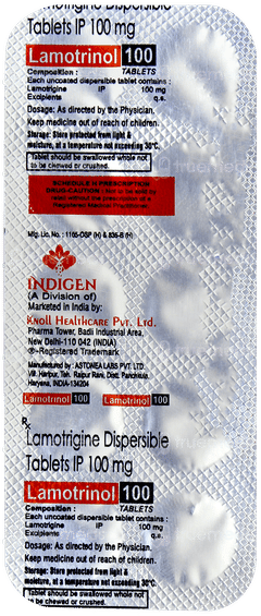 Lamotrinol 100 Tablet 10 Lamotrinol 100 Tablet 10
