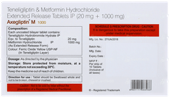 Axegliptin M 1000 Tablet 10