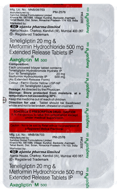 Axegliptin M 500 Tablet 10