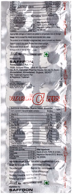 Vitacore C Plus Chewable Tablet 10