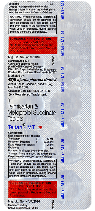 Teltan Mt 25 Tablet 10