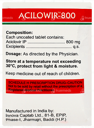 Acilowir 800 Tablet 10