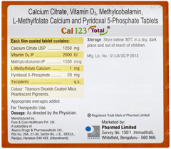 Cal 123 Total Tablet 15 Cal 123 Total Tablet 15