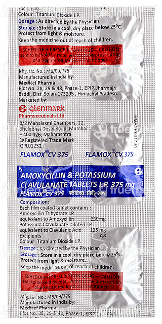 Flamox Cv 250/125 MG Tablet 6