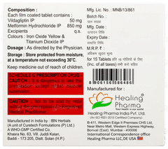 Vildasmart M 50mg/850mg Tablet 15