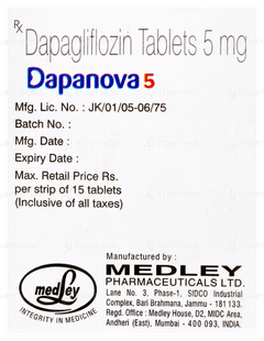 Dapanova 5 Tablet 15 Dapanova 5 Tablet 15