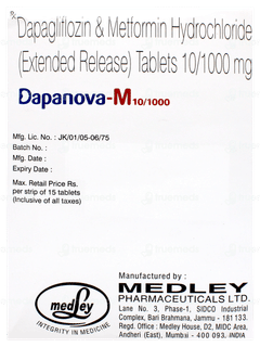 Dapanova M 10/1000 Tablet 15