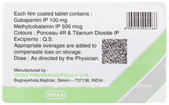 Gabapin Me 100 Tablet 15 Gabapin Me 100 Tablet 15