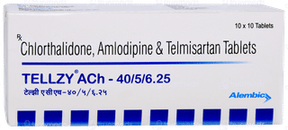 Tellzy Ach 40/5/6.25 Tablet 10