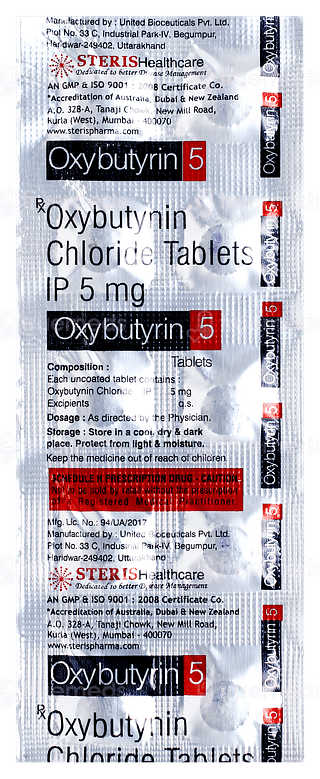 Oxybutyrin 5 Tablet 10