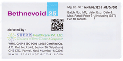 Bethnevoid 25 Tablet 10 Bethnevoid 25 Tablet 10
