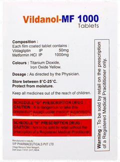 Vildanol Mf 1000 Tablet 15 Vildanol Mf 1000 Tablet 15