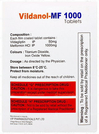 Vildanol Mf 1000 Tablet 15