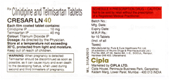 Cresar Ln 40 Tablet 10 Cresar Ln 40 Tablet 10