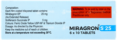 Miragron S 25 Tablet 10