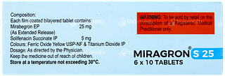 Miragron S 25 Tablet 10