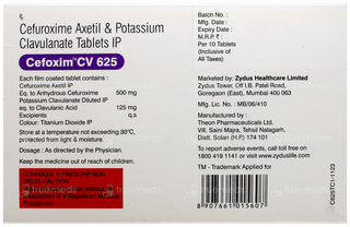 Cefoxim Cv 625 Tablet 10