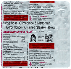 Gluconorm Vg 2 Plus Tablet 15 Gluconorm Vg 2 Plus Tablet 15