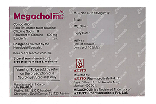 Megacholin Rf 500 MG Tablet 10