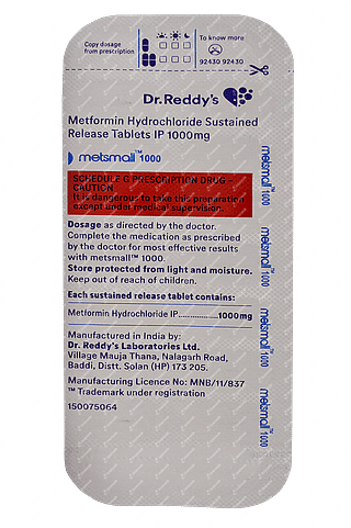 Metsmall 1000 MG Tablet Sr 14