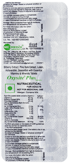 Oxysite Plus Tablet 10