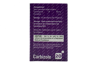 Carbizole 20 MG Tablet 100