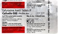 Cefsafe 500 Tablet 10