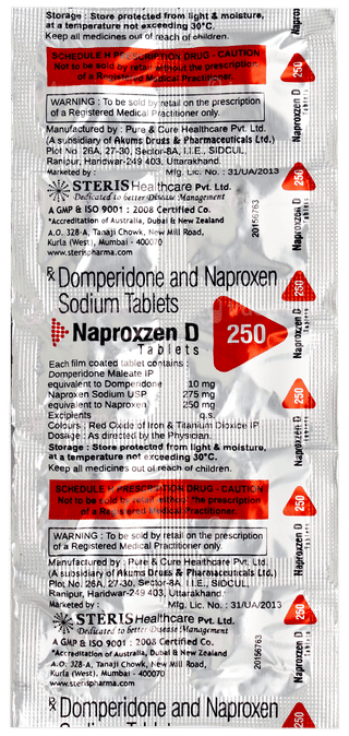 Naproxzen D 250 Tablet 10