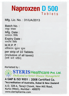 Naproxzen D 500 Tablet 10
