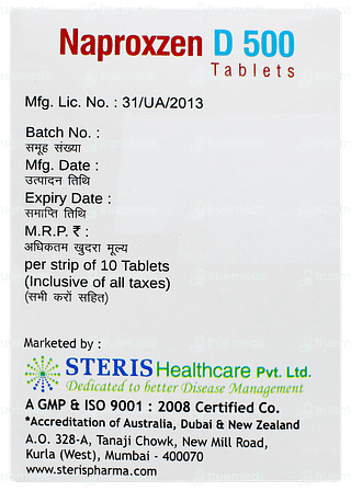 Naproxzen D 500 Tablet 10
