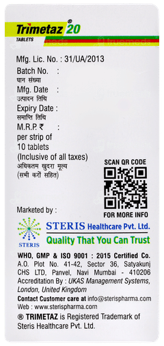 Trimetaz 20 Tablet 10