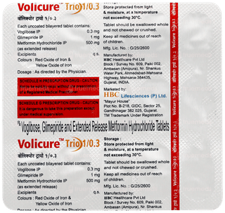 Volicure Trio 1/0.3 Tablet 15