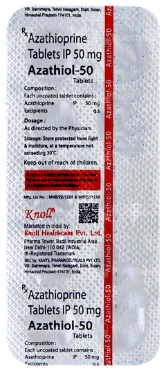 Azathiol 50 Tablet 10 Azathiol 50 Tablet 10