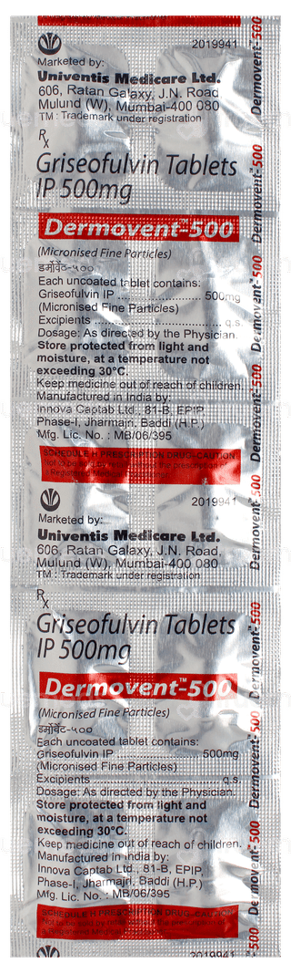 Dermovent 500 Tablet 10