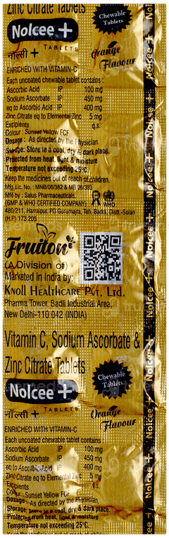 Nolcee + Orange Flavour Chewable Tablet 10