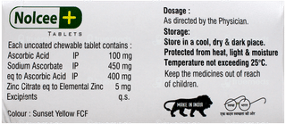 Nolcee + Orange Flavour Chewable Tablet 10