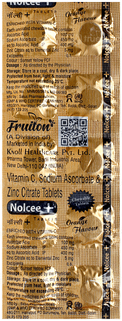 Nolcee + Orange Flavour Chewable Tablet 10