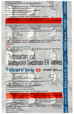 Telcure Beta 50 Tablet 15 Telcure Beta 50 Tablet 15